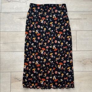 Fall vibe Black Midi Skirt